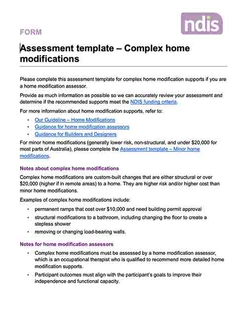 NDIS Template preview